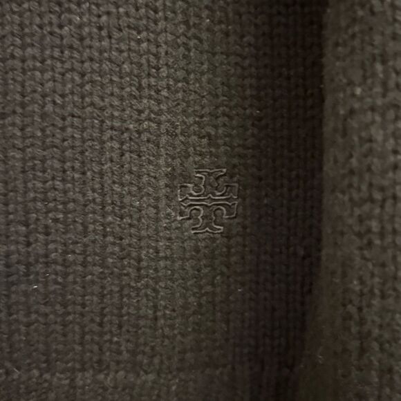 Tory Sport Size Large Wool Black Blue Fair Isle Pullover Turtleneck Sweater - Picture 3 of 12